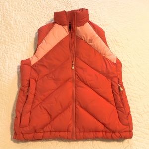Lands End Coral Puffer Vest